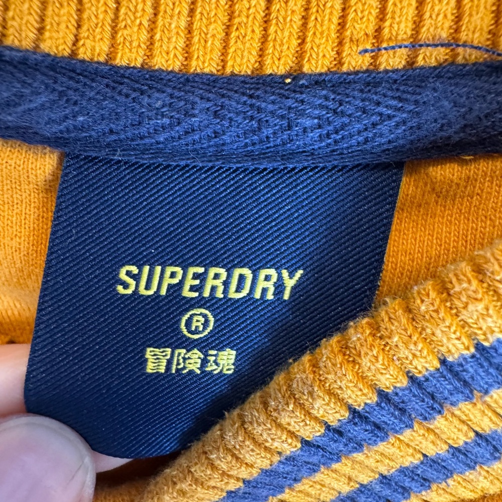 Superdry Wildcats Varsity Jacket Orange Navy Embroidered US 4 - Picture 5 of 8